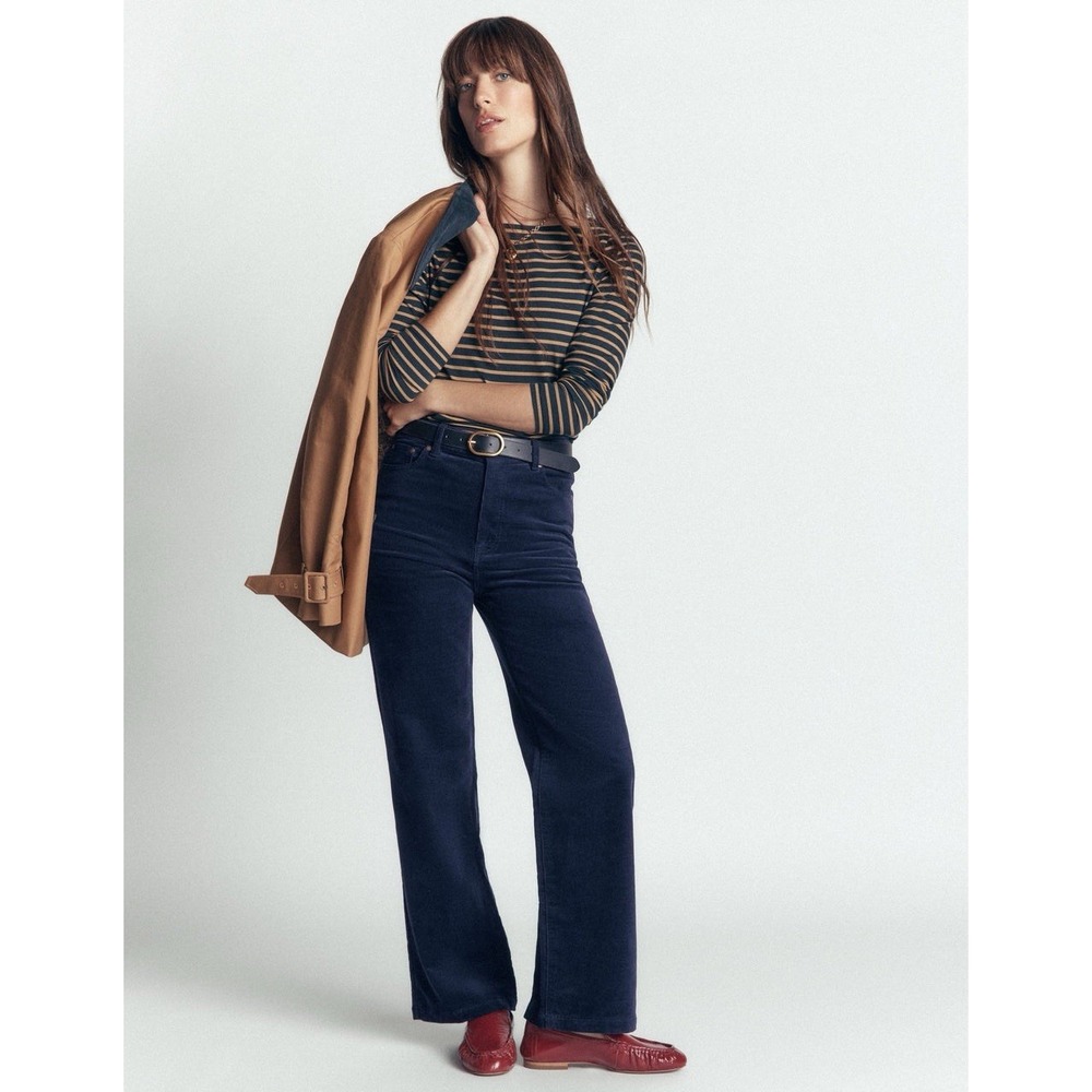 Boden 5-Pocket Corduroy Column Jeans Color Navy Size 8P